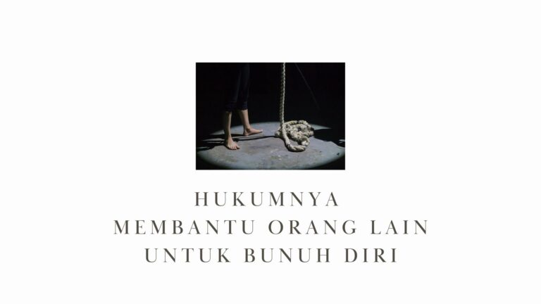 Hukumnya Membantu Orang Lain Untuk Bunuh Diri