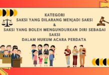 KATEGORI SAKSI YANG DILARANG MENJADI SAKSI DAN SAKSI YANG BOLEH MENGUNDURKAN DIRI SEBAGAI SAKSI DALAM HUKUM ACARA PERDATA