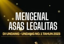 MENGENAL ASAS LEGALITAS DI UNDANG – UNDANG NO. 1 TAHUN 2023